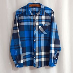 H&M Long Sleeve Button Down Plaid Shirt